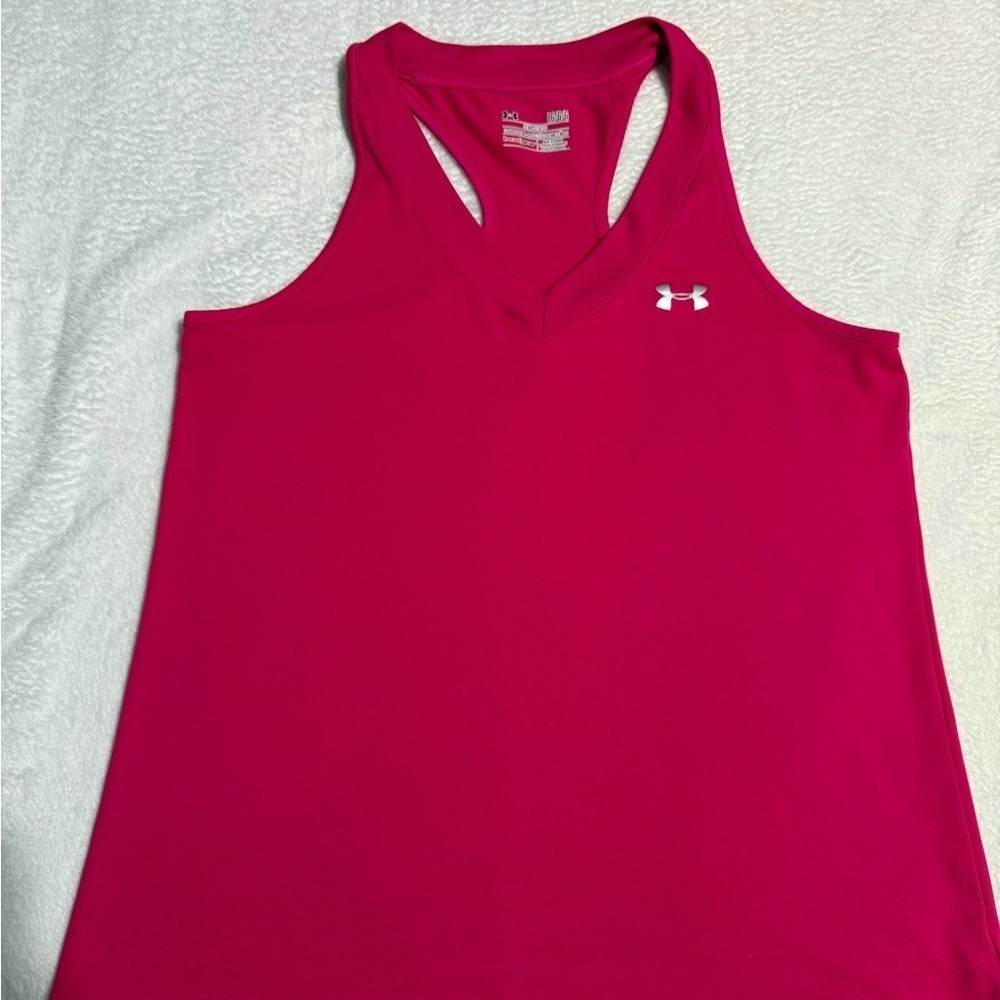 Under Armour Pink Racerback Tank Top Moisture-Wicking